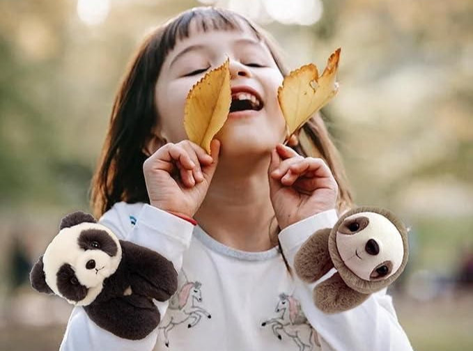 Unisex Stuffed Animal Slap Bracelets Plush Panda